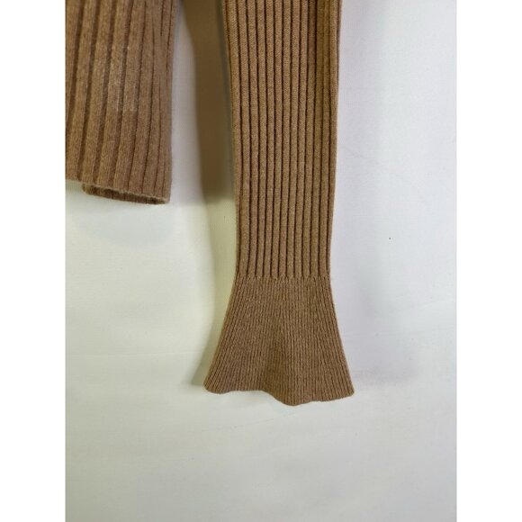 Vintage 90s Cashmere Ribbed Knit Turtleneck Sweater Quiet Luxury - Picture 3 of 9